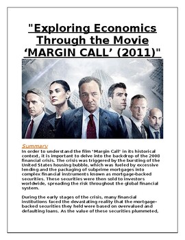 Preview of MARGIN CALL (2011) -- Economics Through Film [2008 Financial Crisis]