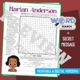 MARIAN ANDERSON Word Search Puzzle Activity Vocabulary Wor