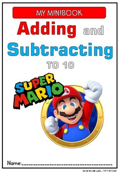 Preview of MARIO BROS Addition and Subtraction to 10 I 25 WORKSHEETS
