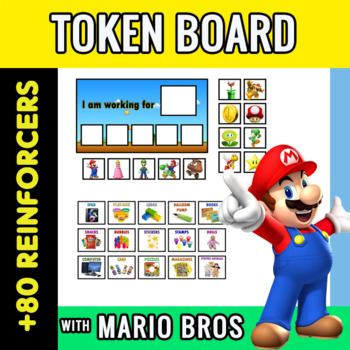 Preview of MARIO BROS Token Board + 90 reinforcers