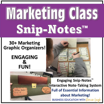 Preview of MARKETING CLASS My Snip-Note™  Interactive Note Taking System Graphic Organizers