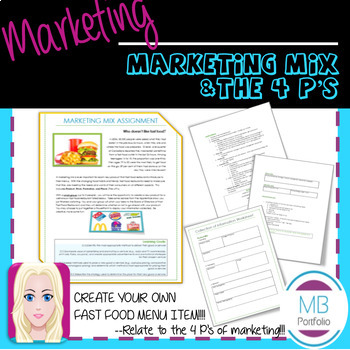 Preview of MARKETING- Marketing Mix & the 4P's Fast Food Assignment