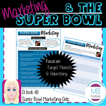 Preview of MARKETING - Super Bowl Commercial Ads NO PREP Worksheet