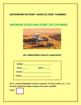 Preview of MARS: GROWING FOOD ON THE RED PLANET: IND. RESEARCH/ GRS. 8-12, SUMMER CAMP