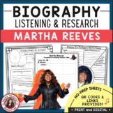 MARTHA REEVES Music Listening Activities and Biography Res