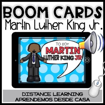 Preview of MARTIN LUTHER KING Boom Cards | Black History Month in Spanish