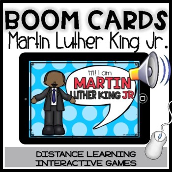 Preview of MARTIN LUTHER KING Boom Cards | Black History Reading comprehension activities