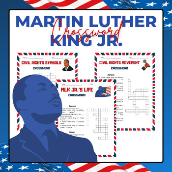 Preview of Martin Luther King Jr Crossword Puzzles | Black history month Activities