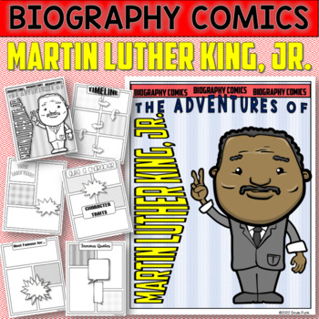 Preview of MARTIN LUTHER KING JR. Biography Comics Research or Book Report | Graphic Novel