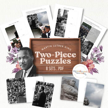 Preview of MARTIN LUTHER KING JR. Complete the Pictures | MLK Day | Montessori Resources