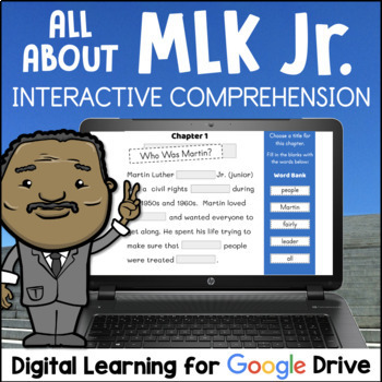 Preview of MARTIN LUTHER KING JR MLK Interactive Reading Comprehension for Google Classroom