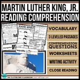 MARTIN LUTHER KING JR Reading Comprehension Passage and Qu