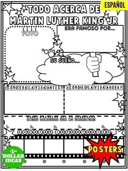 Preview of MARTIN LUTHER KING ACTIVITIES| BLACK HISTORY MONTH ACTIVITIES | POSTER | ESPAÑOL