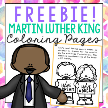 MARTIN LUTHER KING JR. Coloring Pages | Freebie | Black History Month