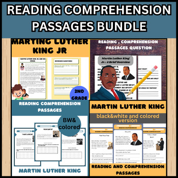 Preview of MARTIN LUTHER KING JR. Reading Comprehension & Questions -MLK- BUNDLE