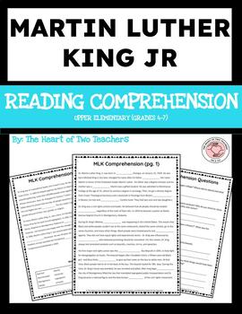 Preview of MARTIN LUTHER KING JR Reading Comprehension - Upper Elementary