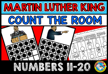 Preview of MARTIN LUTHER KING JR ACTIVITY KINDERGARTEN (COUNT THE ROOM) NUMBERS 11-20
