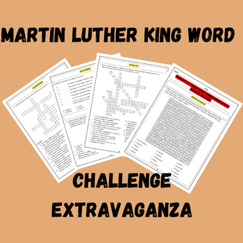 Preview of MARTIN LUTHER KING WORD CHALLENGE EXTRAVAGANZA