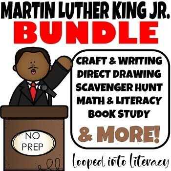 Preview of MARTIN'S BIG WORDS LUTHER KING JR. MLK BUNDLE CRAFT DIRECT DRAWING WRITING
