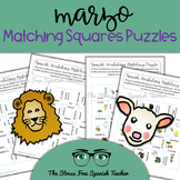 MARZO March Matching Squares Puzzles Vocabulary Practice
