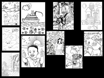 MASCULINE - GENDER NEUTRAL - COLORING PAGES - 10 PAGES by MARYANNES ...