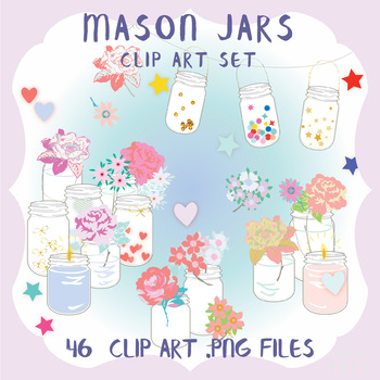 Preview of MASON JARS Clip Art