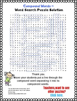 massive compound words word search puzzle for 2nd grade by puzzletainment
