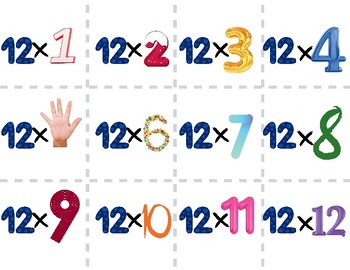 Preview of MASTER MULTIPLICATION!  Skip Count By 12 MEMORY GAME!