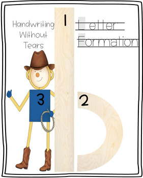 Preview of MAT MAN Handwriting Without Tears Style Letter Formation Task Cards and Guides