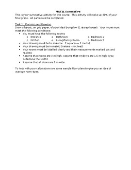 Preview of MAT1L - Grade 9 Math Essentials (Locally Developed) Summative