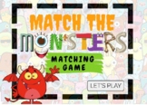MATCHING PICTURES - MATCH THE MONSTERS