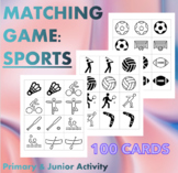 Matching Memory Game - Theme: Sports - 100 Cards - Fun Act