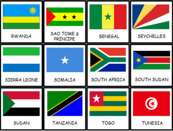 flags of south african countries