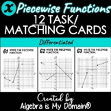 MATCHING TASK CARDS - Piecewise Functions - DIFFERENTIATED