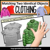 MATCHING TWO IDENTICAL OBJECTS “Teaching Task Cards” (Clot