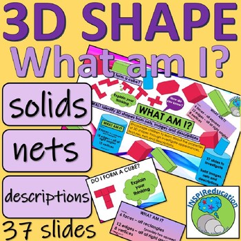 Preview of MATH 3D SHAPE: Solids, nets, 2D images, properties, problem solving of 3D shapes