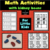 MATH ACTIVITIES WITH KIDNEY BEANS for little kids: Number 