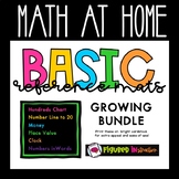 MATH AT HOME:  Basic Reference Mats--GROWING BUNDLE