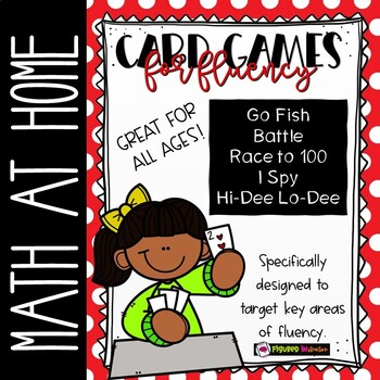 Preview of MATH AT HOME:  Card Games for Fluency