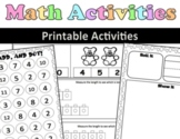 Math Worksheets for Preschool and Kindergarten (B&W)