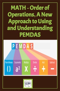 Preview of MATH Algebra Order of Operations, New Approach to Using and Understanding PEMDAS