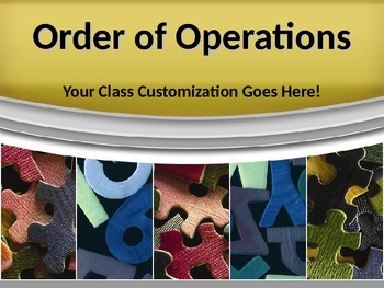 Preview of MATH ORDER of OPERATIONS Algebra PowerPoint PPT
