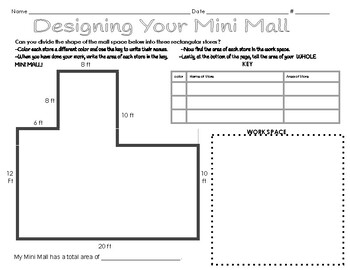 Preview of MATH Area---Create Your Mini Mall