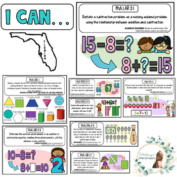MATH B E S T Florida Standards and I CAN statements First Grade
