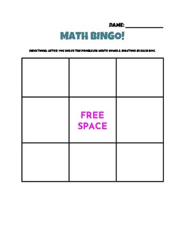 MATH BINGO REVIEW GAME by Thriving In 5th Grade | TpT