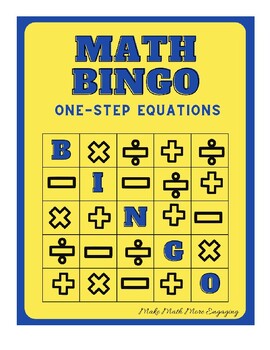 Preview of MATH BINGO_One-Step Equations