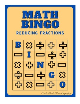 Preview of MATH BINGO_Reducing Fractions