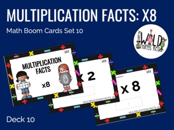 Preview of Multiplication Facts x8 Boom Cards