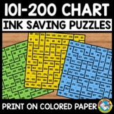 MATH CENTER ACTIVITY NUMBERS 101 TO 200 CHART PUZZLE 2ND G