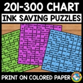 MATH CENTER ACTIVITY NUMBERS 201 TO 300 CHART PUZZLE 2ND G